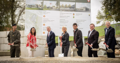 Spatenstich anlsslich der Neuerrichtung der Gro§kaserne Villach mit Bundesministerin Klaudia Tanner am 05. Oktober 2023