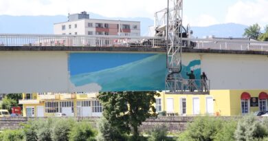 Künstlerduo malt fantastische Vielfalt auf CCV-Brücke
