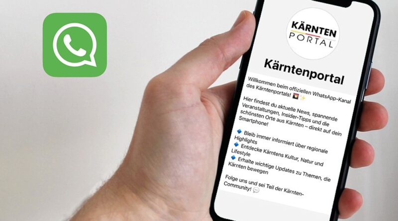 Kärntenportal jetzt auch auf WhatsApp