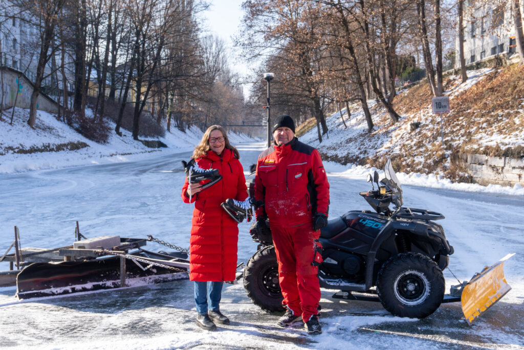 Eislaufen am Lendkanal