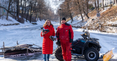 Eislaufen am Lendkanal