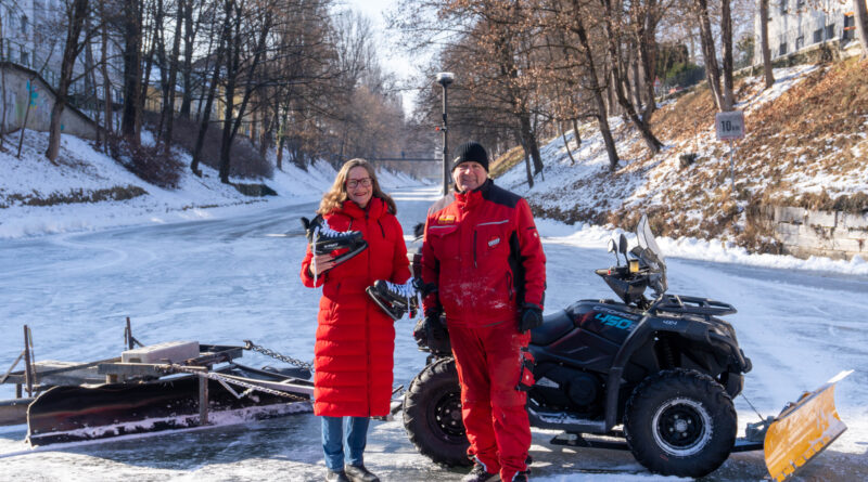 Eislaufen am Lendkanal