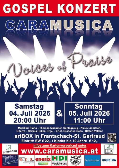 Gospel Konzert CARAMUSICA – Voices of Praise